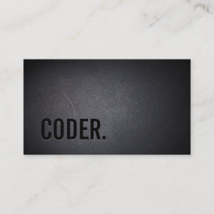 Carte de visite de codeur noir professionnel