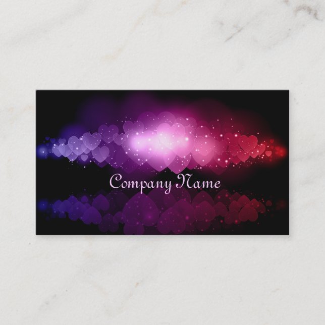 Carte de visite de coeurs (Devant)