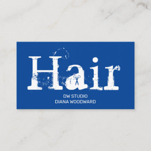 Carte de visite de coiffeur bleu