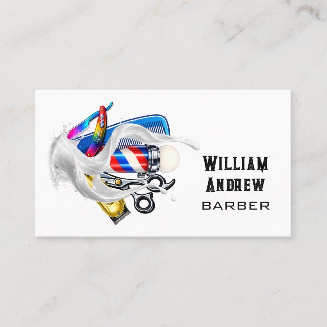 Carte de visite de coiffeur de salon de coiffure p (Devant)