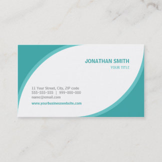 Carte de visite de coins de Teal
