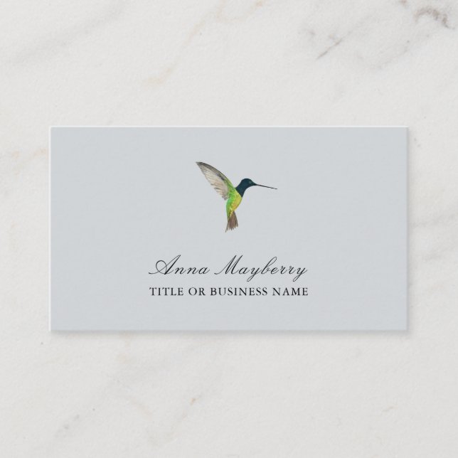 Carte de visite de colibri (Devant)
