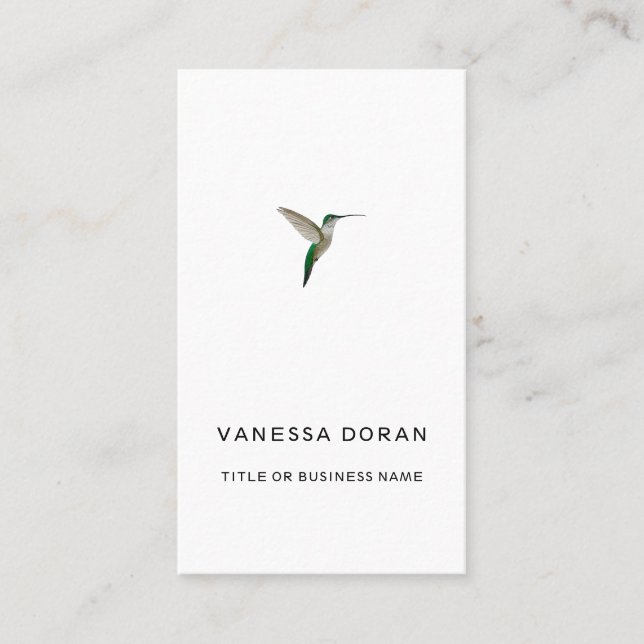 Carte de visite de colibri (Devant)