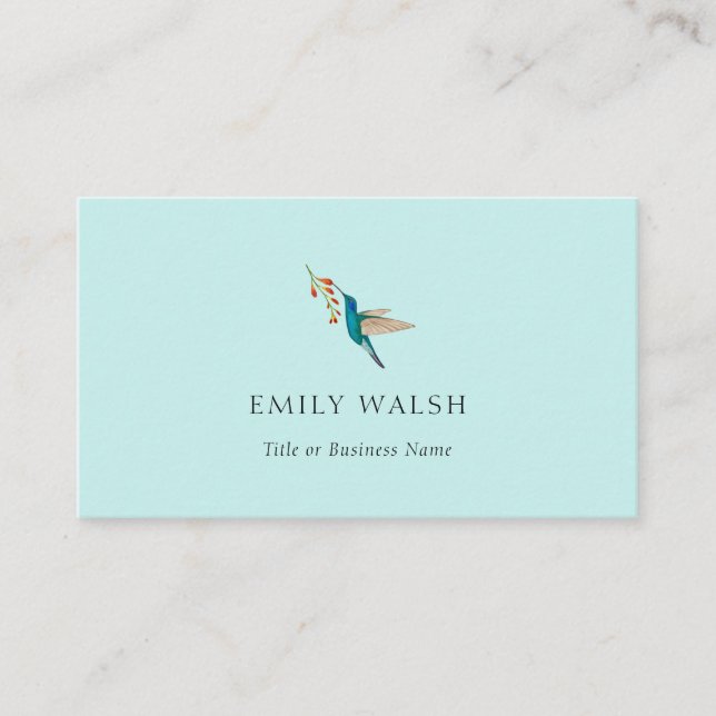 Carte de visite de colibri (Devant)