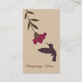 Carte de visite de colibri (crème)