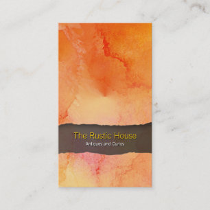 Carte de visite de commerce de détail Orange Water