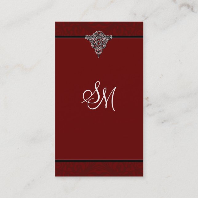 Carte de visite de comptabilité - monogramme (Devant)