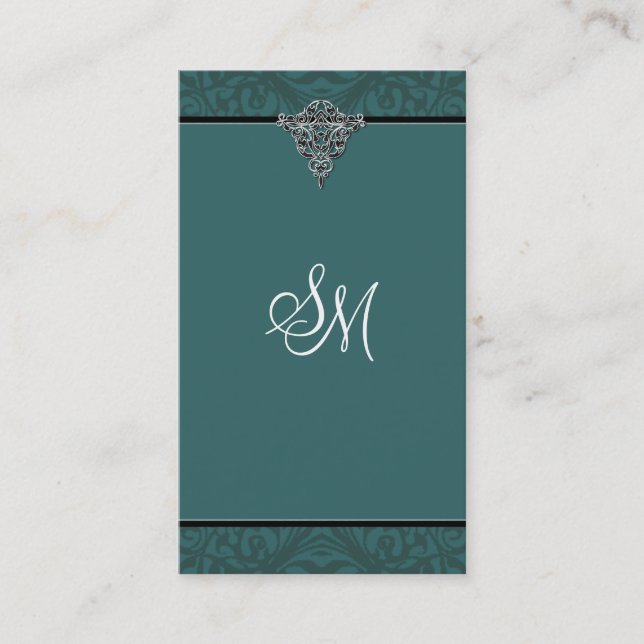 Carte de visite de comptabilité - monogramme (Devant)