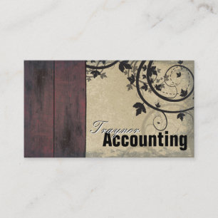 Carte de visite de comptabilité - panneau vintage