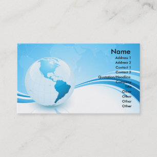 CARTE DE VISITE DE CONCEPT DE LA TERRE