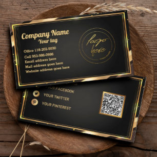 Carte de visite de conception de logo professionne