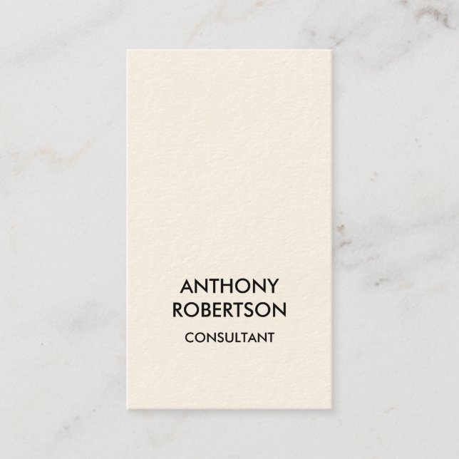 Carte de visite de conception unique de crème vert (Devant)