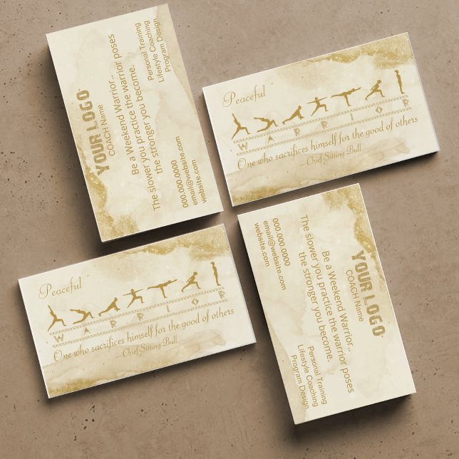 Carte de visite de conditionnement physique du gue (Warrior Business Cards)