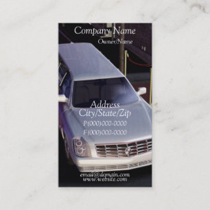 Carte de visite de conducteur de limousine de