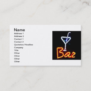 Carte de visite de connexion à la barre