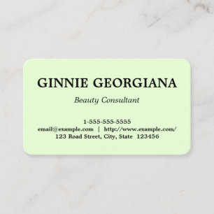 Carte de visite de conseil en beauté simple et mo