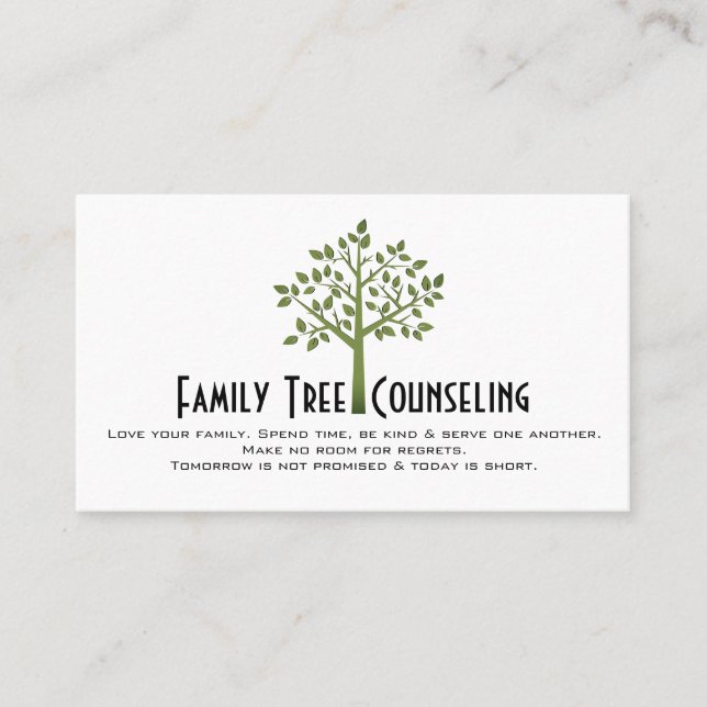 Carte de visite de conseil familial (Devant)
