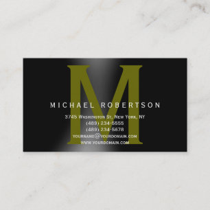 Carte de visite de conseil minimal de monogramme
