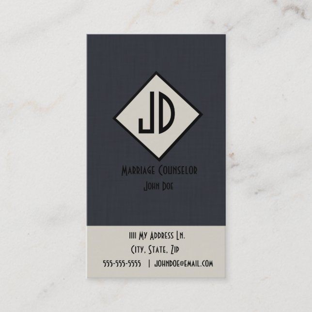 Carte de visite de conseiller de mariage (Devant)