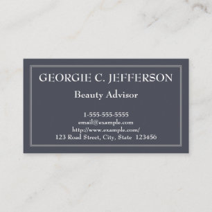 Carte de visite de conseiller en beauté simple et