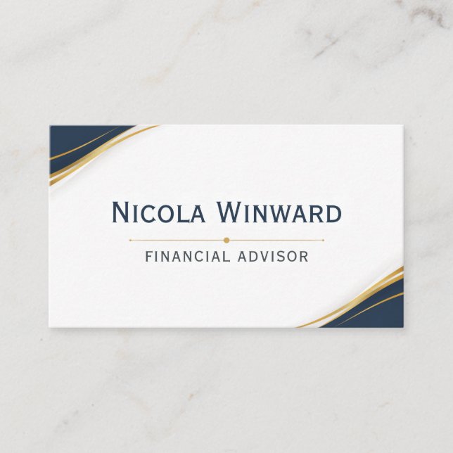 Carte de visite de conseiller financier (Devant)