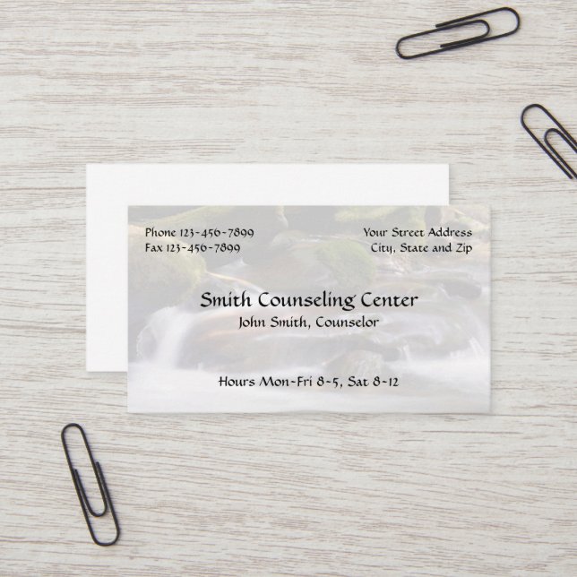 Carte de visite de conseiller psychologue en santé (Devant/Arrière en situation)