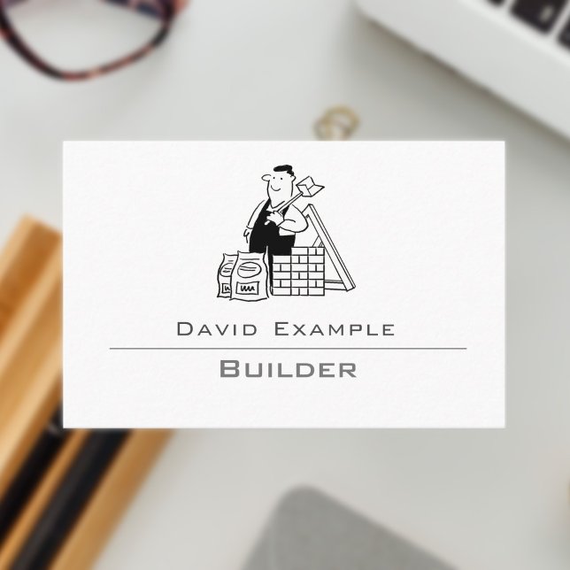 Carte de visite de constructeur avec illustration (Builder Business Card)