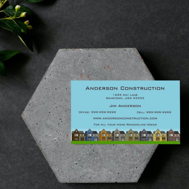 Carte de visite de construction (Home Construction Business Card)