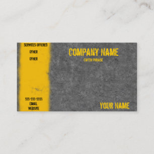 Carte de visite de construction