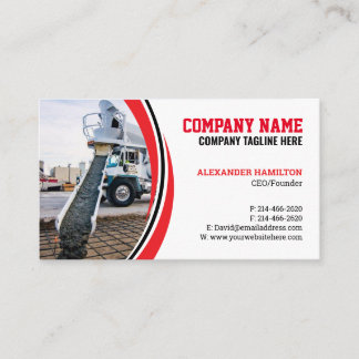 Carte de visite de construction (béton) modifiable