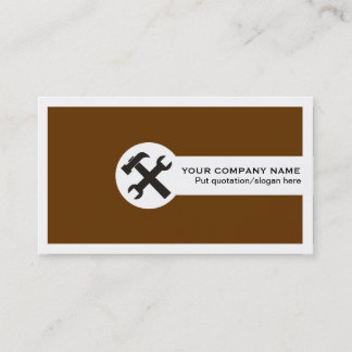 Carte de visite de construction brun