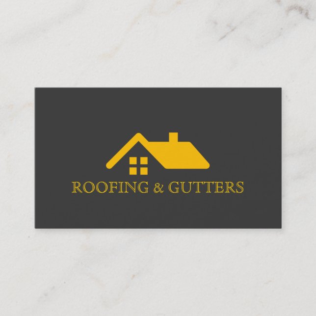 Carte de visite de construction de toitures (Devant)