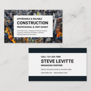 Carte de visite de construction - Downtown Skyline
