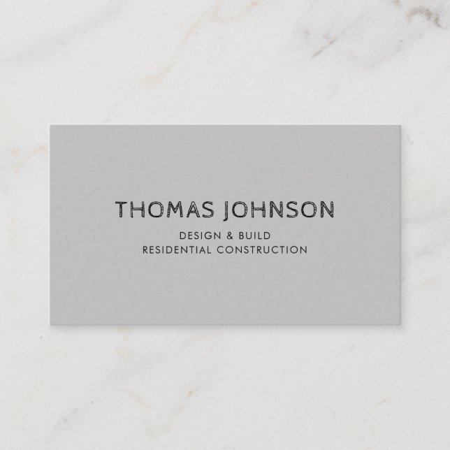 Carte de visite de construction moderne minimalist (Devant)