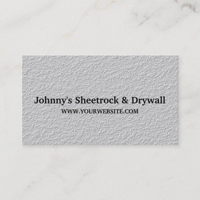 Carte de visite de construction Sheetrock & Drywal (Devant)