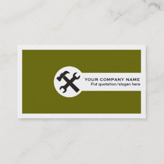 Carte de visite de construction vert olive
