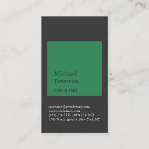 Carte de visite de consultant à rayure verte et me