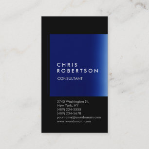 Carte de visite de consultant à rayures noires et 
