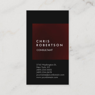 Carte de visite de consultant à rayures noires et 
