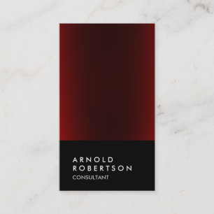 Carte de visite de consultant Black Red tendance