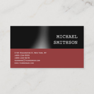 Carte de visite de consultant Black Red tendance
