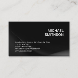 Carte de visite de consultant Black tendance