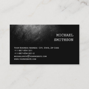 Carte de visite de consultant Black tendance