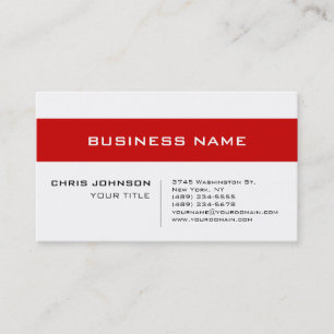 Carte de visite de consultant contemporaine rouge