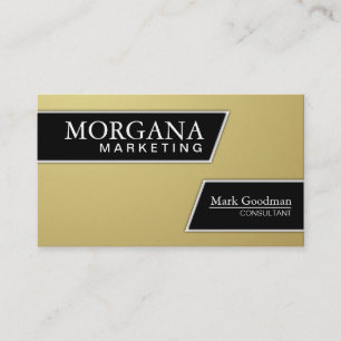 Carte de visite de consultant du marketing - or et