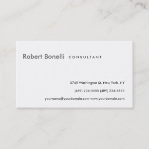 Carte de visite de consultant en blanc noir