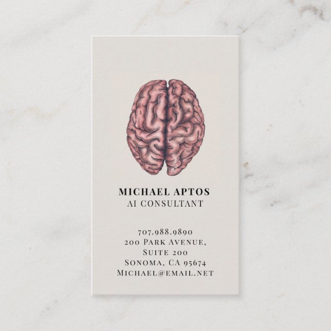 Carte de visite de consultant en IA (Devant)