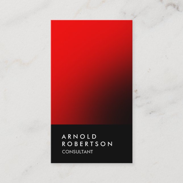 Carte de visite de consultant en mode Noir rouge c (Devant)
