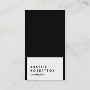 Carte de visite de consultant moderne en noir