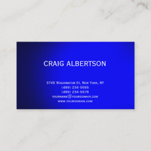 Carte de visite de consultant professionnel Blue